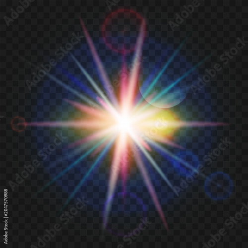 Chromatic Star Flare Digital Glow Effect