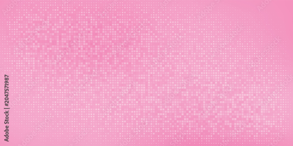 Fototapeta premium Modern Minimalist Pink Halftone Pixel Grid Pattern