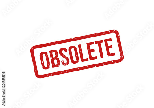 Bilde på lerret Obsolete stamp with red border and bold text