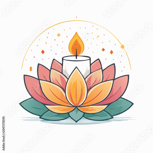 Candle in a Lotus Flower