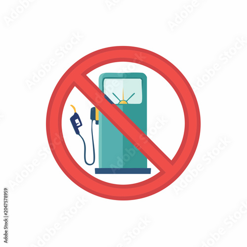 No Gas Station Icon