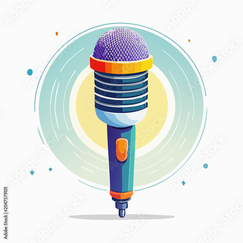 Retro Microphone Illustration