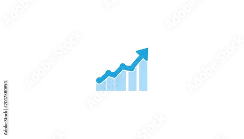 Dark Blue Business Data Analytics Report with Bar Graph Icon