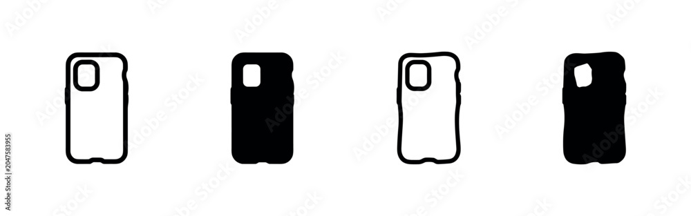 Fototapeta premium Phone case icon set