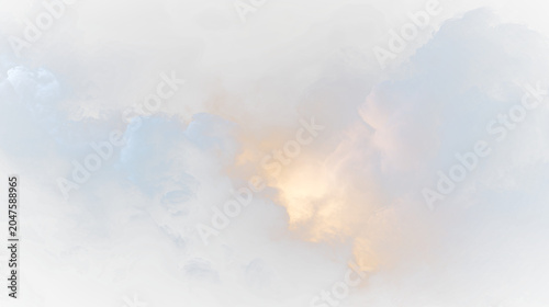 Фотография Clouds forming in the sky during the late afternoon with soft colors in the back
