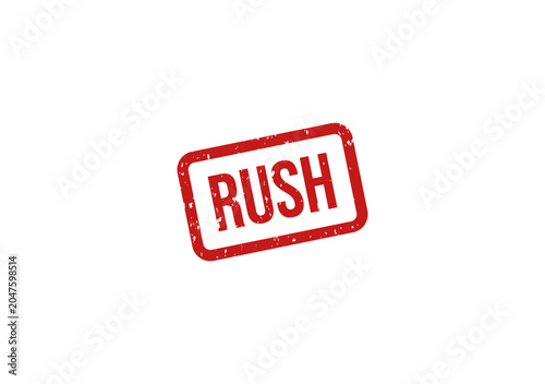 Canvastavla Red vintage rush stamp with bold letters