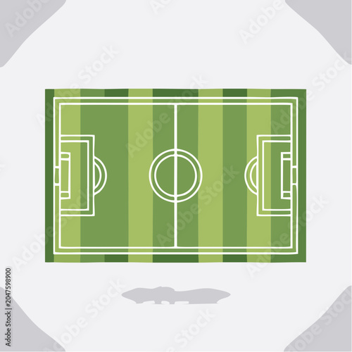 Flat design soccer field illustration