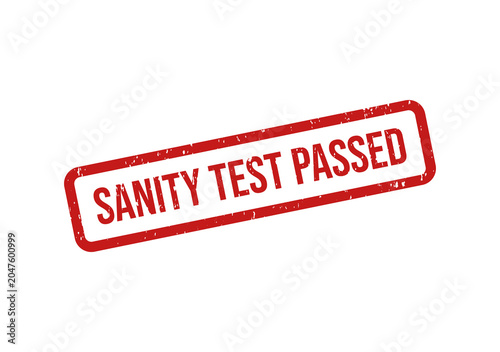 Canvas Print Sanity test passed red approval stamp