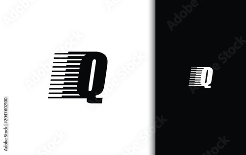 Modern Letter Q Speed Line Logo Design for Technology and Corporate Brand Identity