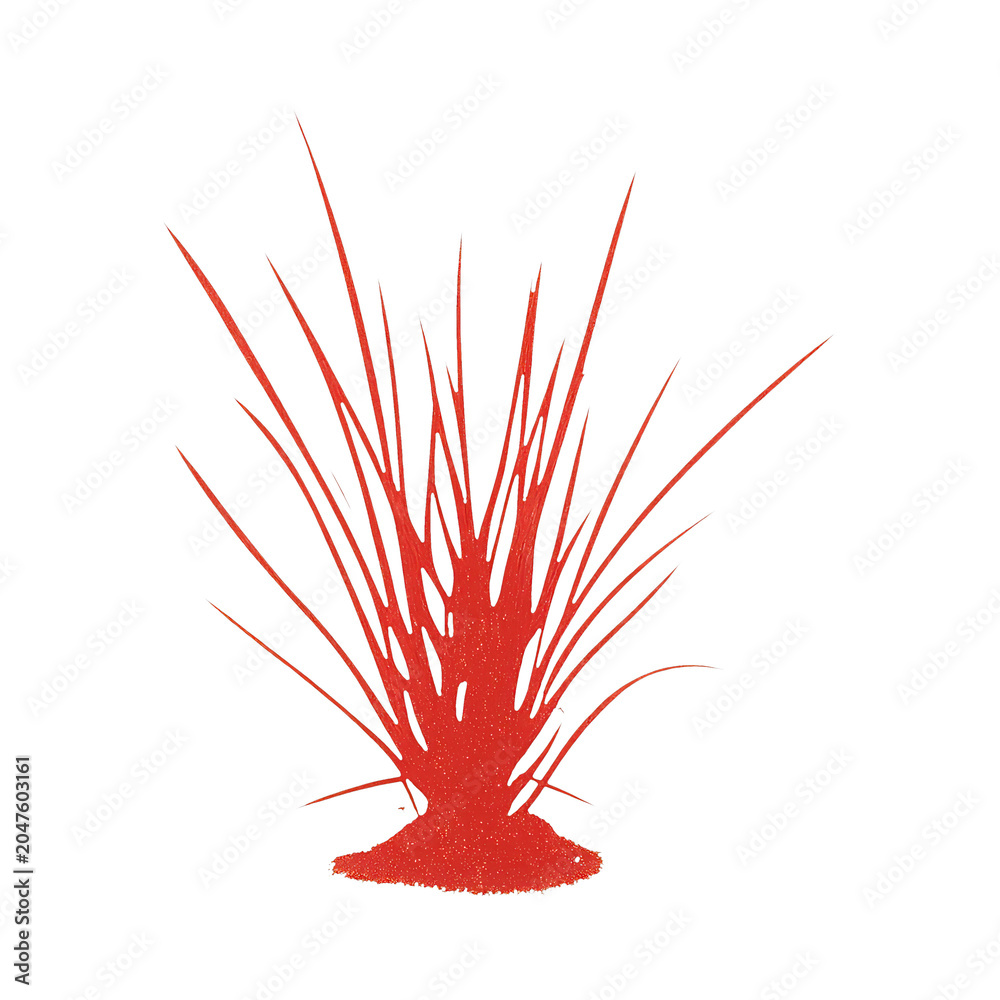Obraz premium PNG Red abstract grass silhouette.