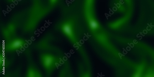 Bild auf Leinwand Abstract Dark Green Background with Dynamic Silk Waves, Elegant Organic Liquid T