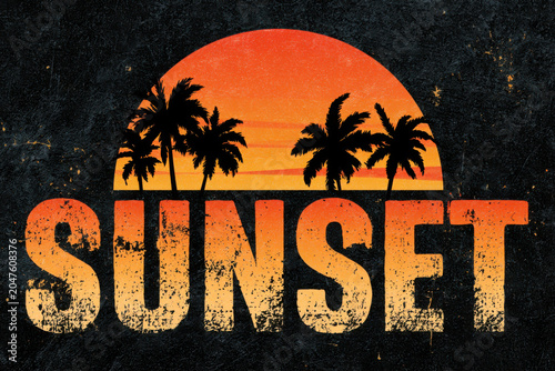 A distressed, vintage-style design features the bold word 