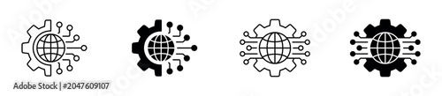 Valokuva Global Technology Icon Set