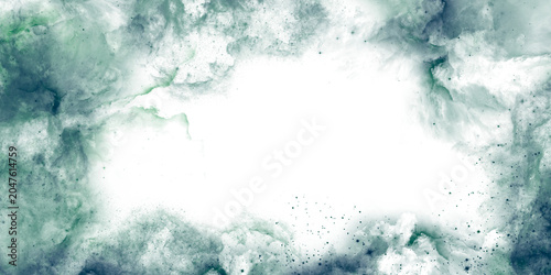 Tableau sur toile blue grunge png green leaves frame winter love blue grunge watercolor background