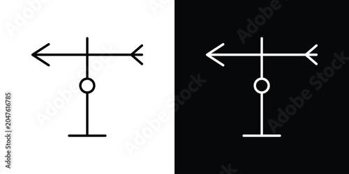Foto Veleta icon in editable outlined, Vector EPS10