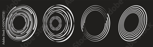 Foto Circle dotted speed lines