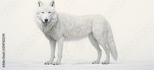 white wolf humanidad full body. Generative AI