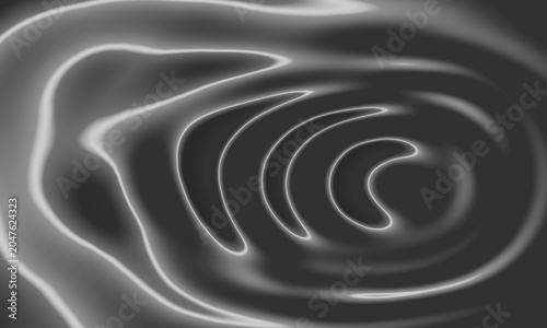 Foto A smooth, metallic black and white abstract background mimicking the soft ripples of luxurious silk fabric, liquid satin, or magnetic fluid wave patterns