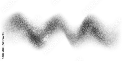 Εκτύπωση καμβά Wave with noise grain texture of paint brush spray for vector abstract background