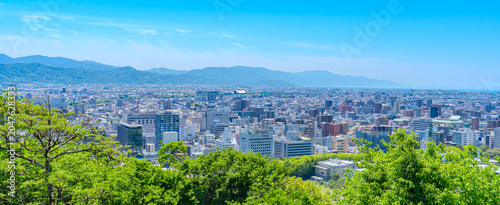 Fotografía 愛媛県松山市の街並みを一望する風景