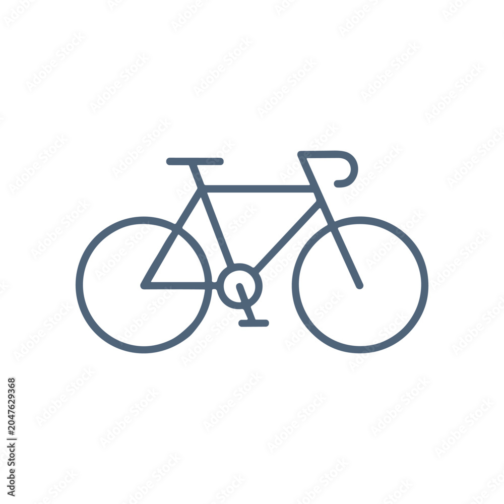 Obraz premium Bicycle Outline Icon Design Transportation.
