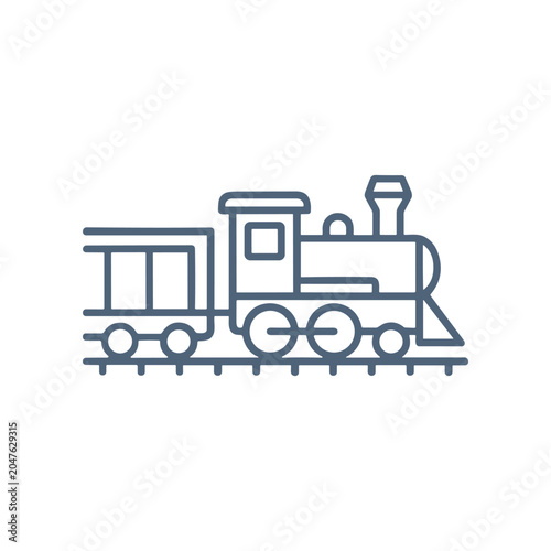 фотографія Vintage Steam Train Locomotive Engine.