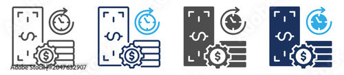 Tableau sur toile loan extention icon set multiple concept