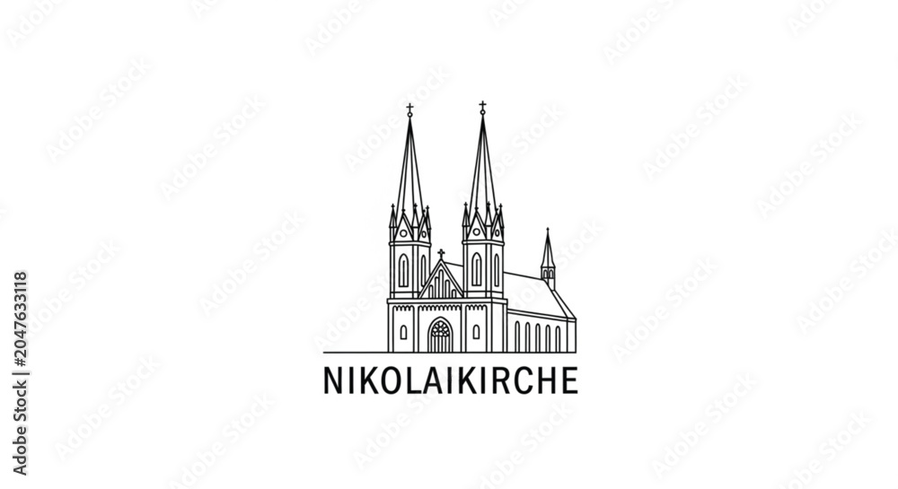 Fototapeta premium Nikolaikirche Church Building Architecture.