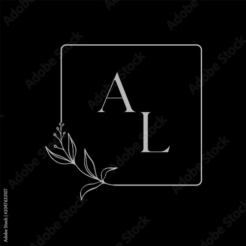 AL letter logo abstract design. AL unique design. AL.