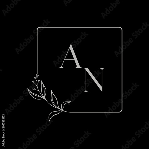 AN letter logo abstract design. AN unique design. AN.