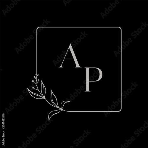 AP letter logo abstract design. AP unique design. AP.