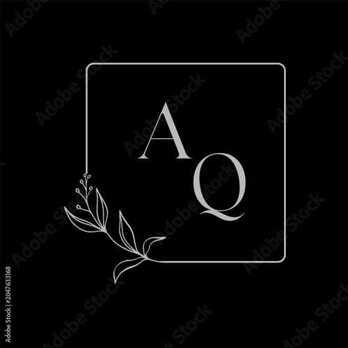 AQ letter logo abstract design. AQ unique design. AQ.