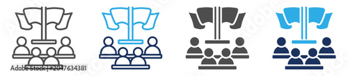 Bild auf Leinwand coalition icon set multiple concept