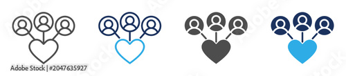 Tableau sur toile honesty icon set multiple concept