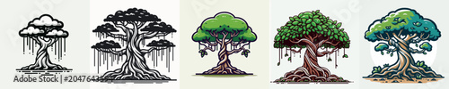 icon a banyan tree