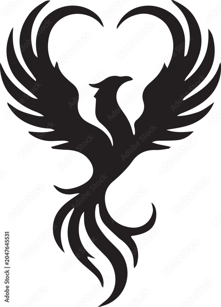 Fototapeta premium Heart Wing Phoenix