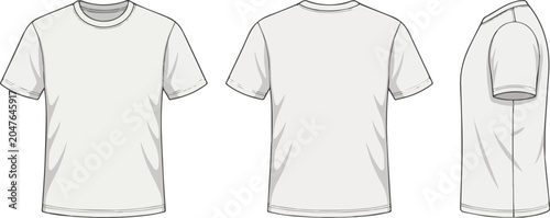 Professional T-Shirt Front and Back View Templates Set