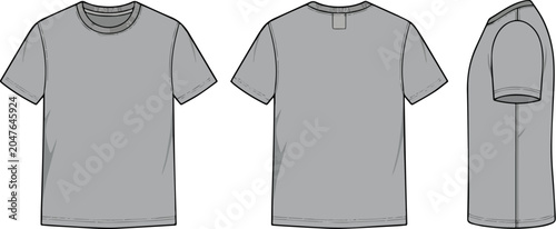 Flat Vector T-Shirt Mockup Collection for Apparel Design