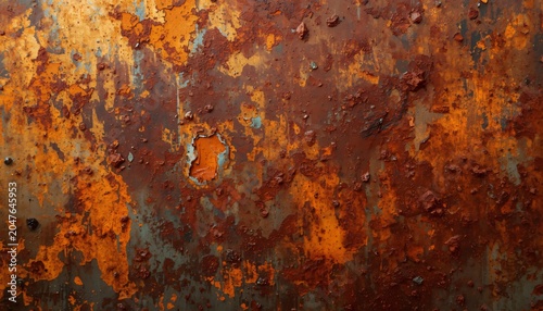 Rusted Metal Surface Grunge Texture Background