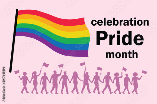 Happy new celebration pride month vector colorful image design poster and banner.