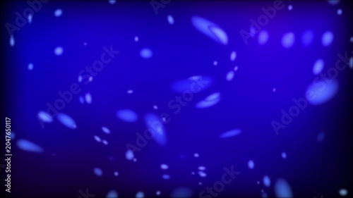 Glowing white light particles on deep blue abstract digital background for use in technology, science, or futuristic design projects.
