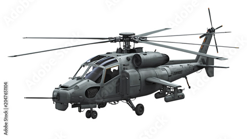 Military Helicopter Flying High