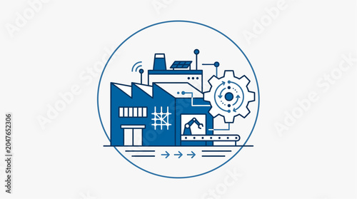 Industrial factory production line process.