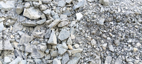 Bilde på lerret Bulk crushed mountain stones texture