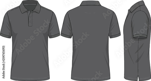 Professional Polo Shirt Mockup Set Front and Back View