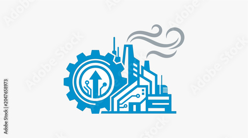 Photos Industrial factory production concept icon.