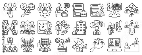Bild auf Leinwand Human resources icon set