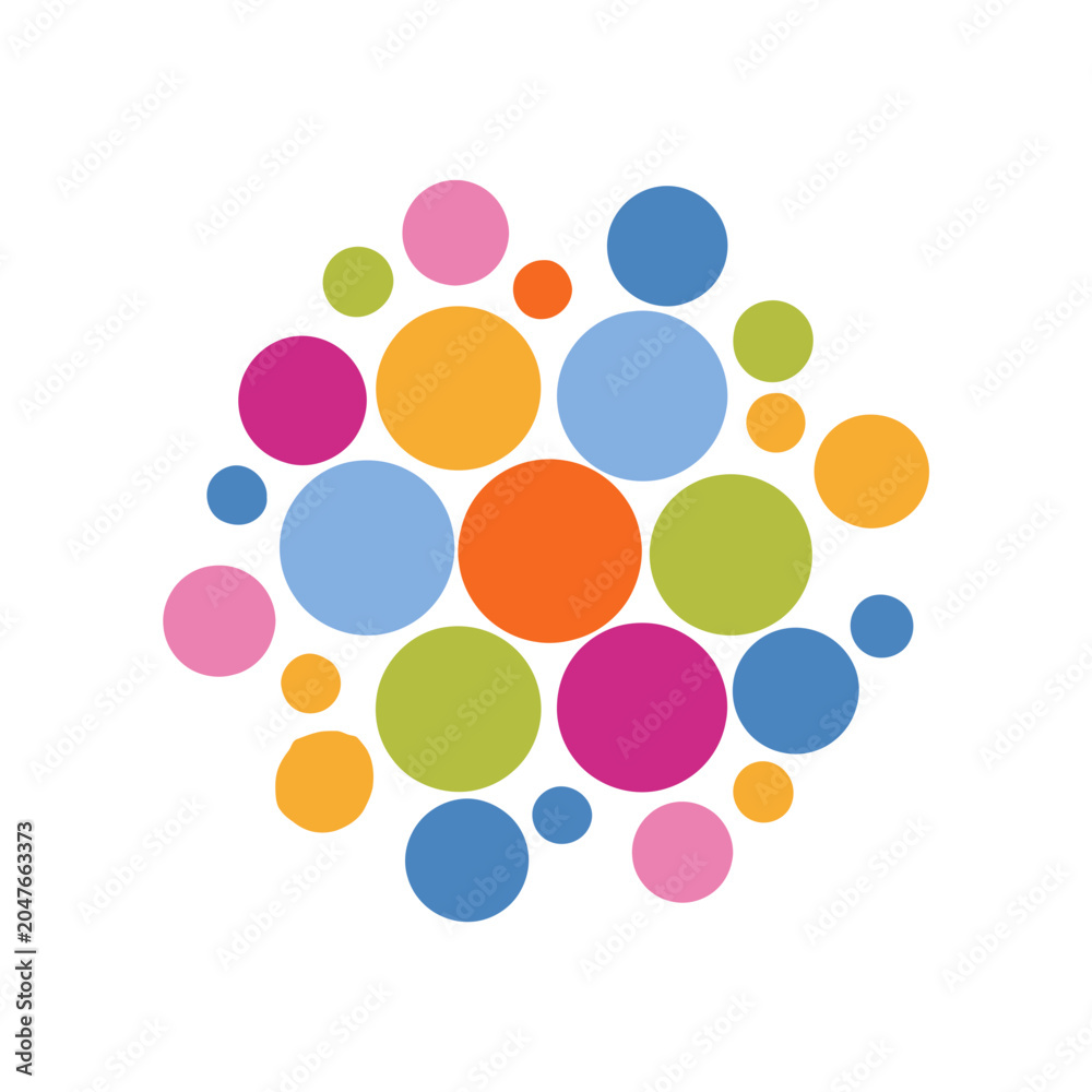 Fototapeta premium Abstract Colorful Circles Pattern Graphic Design