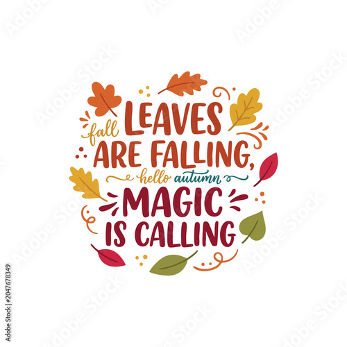 Autumn typography design