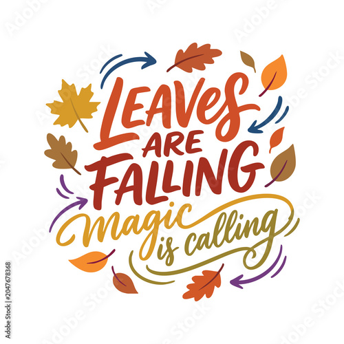 Autumn typography design